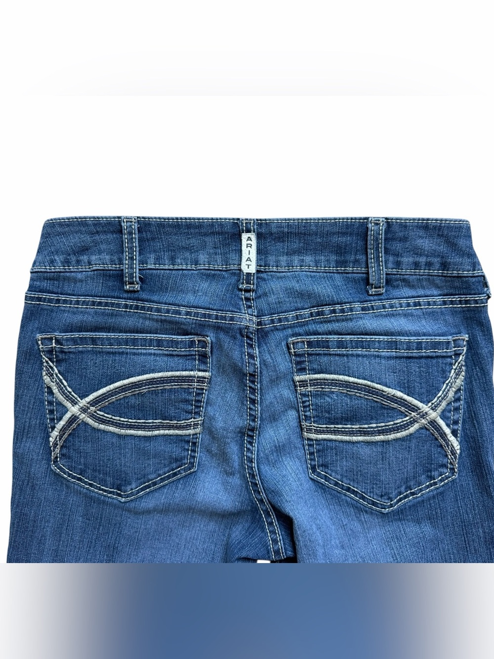 Ariat R.E.A.L Denim Mid Rise Bootcut Jeans Womens 30 Blue Stretch Fit Western - Picture 5 of 6